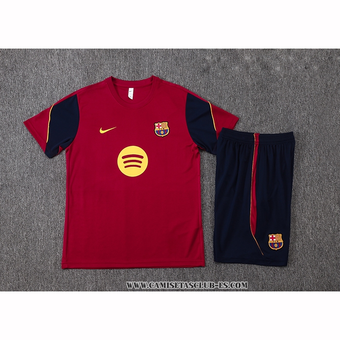 Chandal del Barcelona 26-27 Manga Corta Rojo - Pantalon Corto